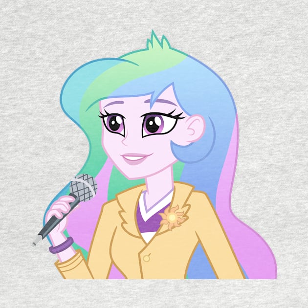 Principal Celestia at the mic by CloudyGlow